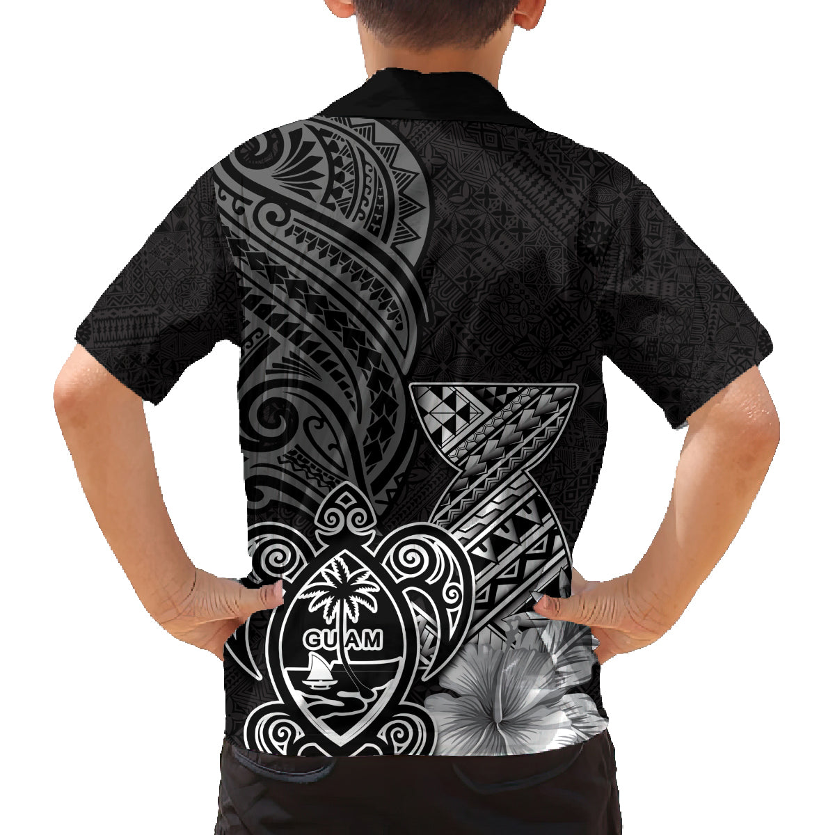 Guam Latte Stone Chamorro Culture Family Matching Puletasi and Hawaiian Shirt Tapa Pattern