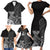 Guam Latte Stone Chamorro Culture Family Matching Short Sleeve Bodycon Dress and Hawaiian Shirt Tapa Pattern