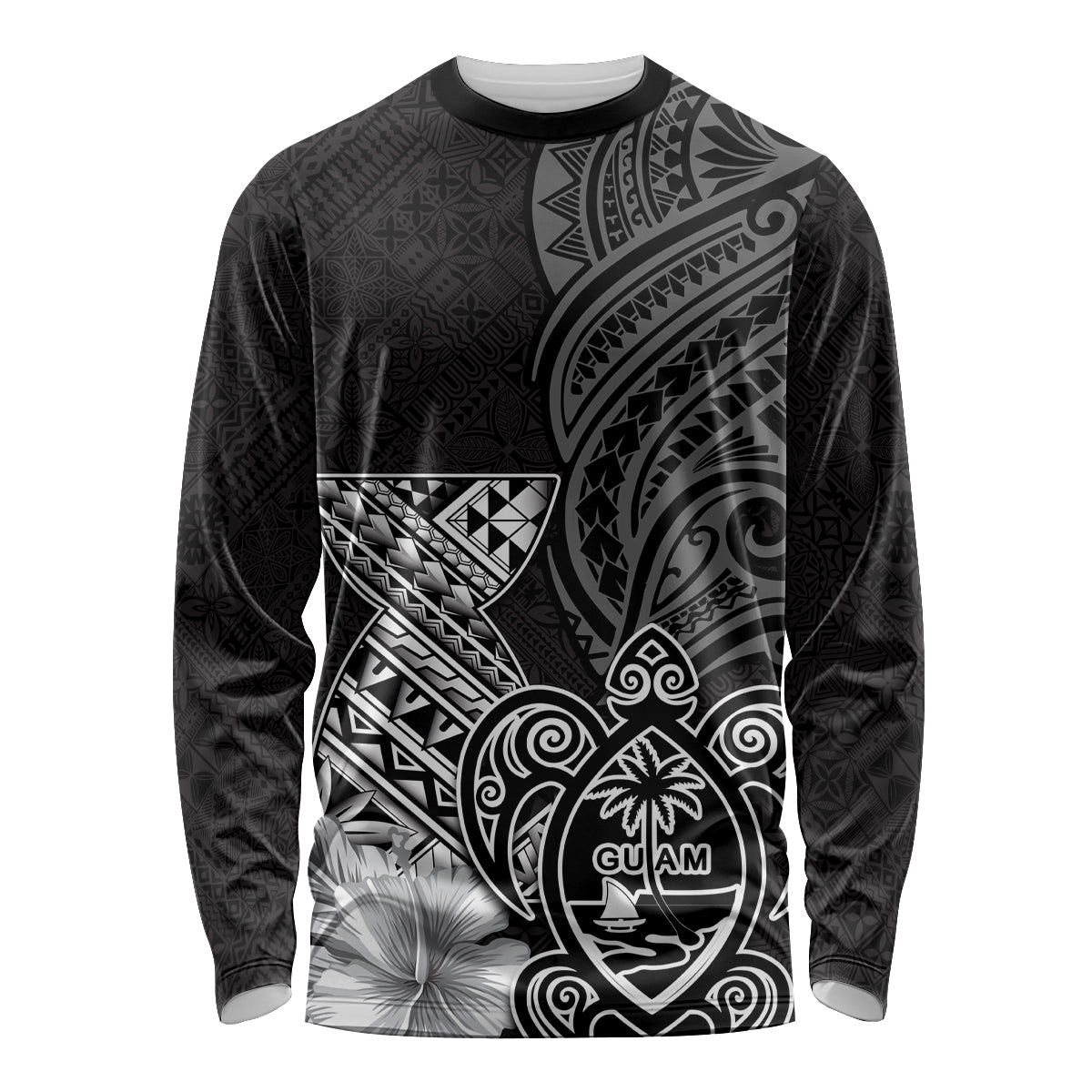 Guam Latte Stone Chamorro Culture Long Sleeve Shirt Tapa Pattern