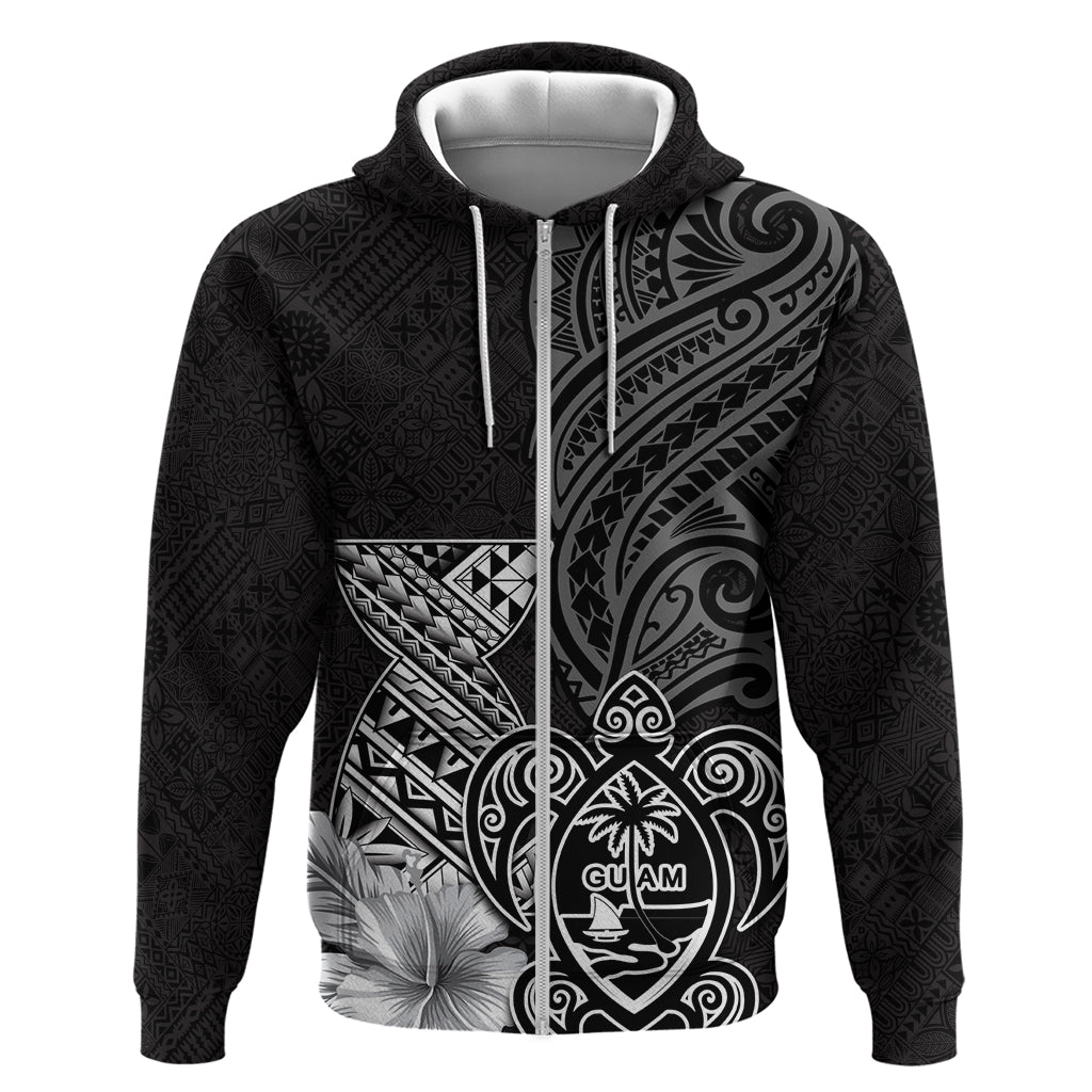 Guam Latte Stone Chamorro Culture Zip Hoodie Tapa Pattern