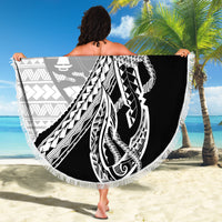 Guam Fish Hook and Palm Tree Beach Blanket Polynesian Pattern Half Style