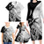 Guam Fish Hook and Palm Tree Family Matching Long Sleeve Bodycon Dress and Hawaiian Shirt Polynesian Pattern Half Style