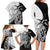 Guam Fish Hook and Palm Tree Family Matching Long Sleeve Bodycon Dress and Hawaiian Shirt Polynesian Pattern Half Style