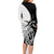 Guam Fish Hook and Palm Tree Family Matching Long Sleeve Bodycon Dress and Hawaiian Shirt Polynesian Pattern Half Style