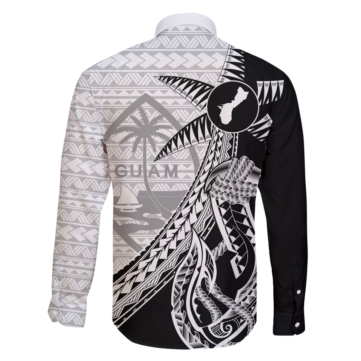 Guam Fish Hook and Palm Tree Family Matching Mermaid Dress and Hawaiian Shirt Polynesian Pattern Half Style