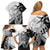 Guam Fish Hook and Palm Tree Family Matching Off Shoulder Short Dress and Hawaiian Shirt Polynesian Pattern Half Style