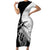 Guam Fish Hook and Palm Tree Family Matching Short Sleeve Bodycon Dress and Hawaiian Shirt Polynesian Pattern Half Style