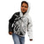 Guam Fish Hook and Palm Tree Kid Hoodie Polynesian Pattern Half Style