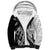 Guam Fish Hook and Palm Tree Sherpa Hoodie Polynesian Pattern Half Style