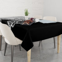 Guam Fish Hook and Palm Tree Tablecloth Polynesian Pattern Half Style