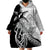 Guam Fish Hook and Palm Tree Wearable Blanket Hoodie Polynesian Pattern Half Style