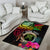 Personalised Vanuatu 44th Anniversary Area Rug Boars Tusk and Melanesian Warrior Indipendens Dei