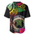 Personalised Vanuatu 44th Anniversary Baseball Jersey Boars Tusk and Melanesian Warrior Indipendens Dei