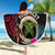 Personalised Vanuatu 44th Anniversary Beach Blanket Boars Tusk and Melanesian Warrior Indipendens Dei