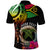 Personalised Vanuatu 44th Anniversary Polo Shirt Boars Tusk and Melanesian Warrior Indipendens Dei