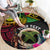 Personalised Vanuatu 44th Anniversary Round Carpet Boars Tusk and Melanesian Warrior Indipendens Dei