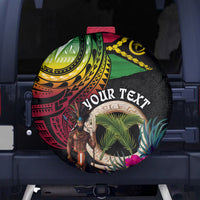 Personalised Vanuatu 44th Anniversary Spare Tire Cover Boars Tusk and Melanesian Warrior Indipendens Dei LT03 - Polynesian Pride