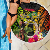 Vanuatu Independence Day Beach Blanket Boars Tusk and Melanesian Warrior Indipendens Dei LT03 - Polynesian Pride