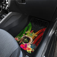 Vanuatu Independence Day Car Mats Boars Tusk and Melanesian Warrior Indipendens Dei LT03 - Polynesian Pride