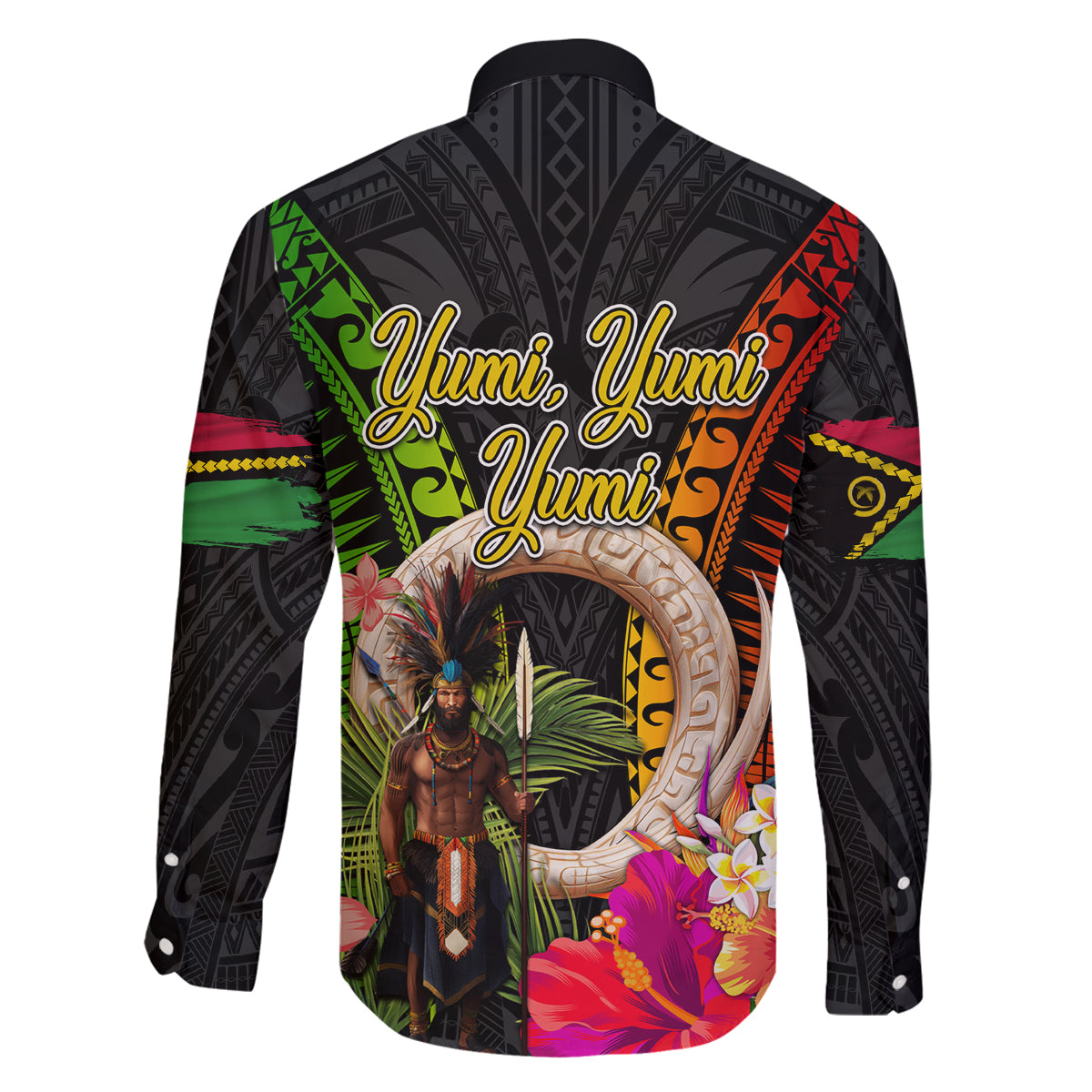 Vanuatu Independence Day Family Matching Tank Maxi Dress and Hawaiian Shirt Boars Tusk and Melanesian Warrior Indipendens Dei