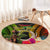 Vanuatu Independence Day Round Carpet Boars Tusk and Melanesian Warrior Indipendens Dei