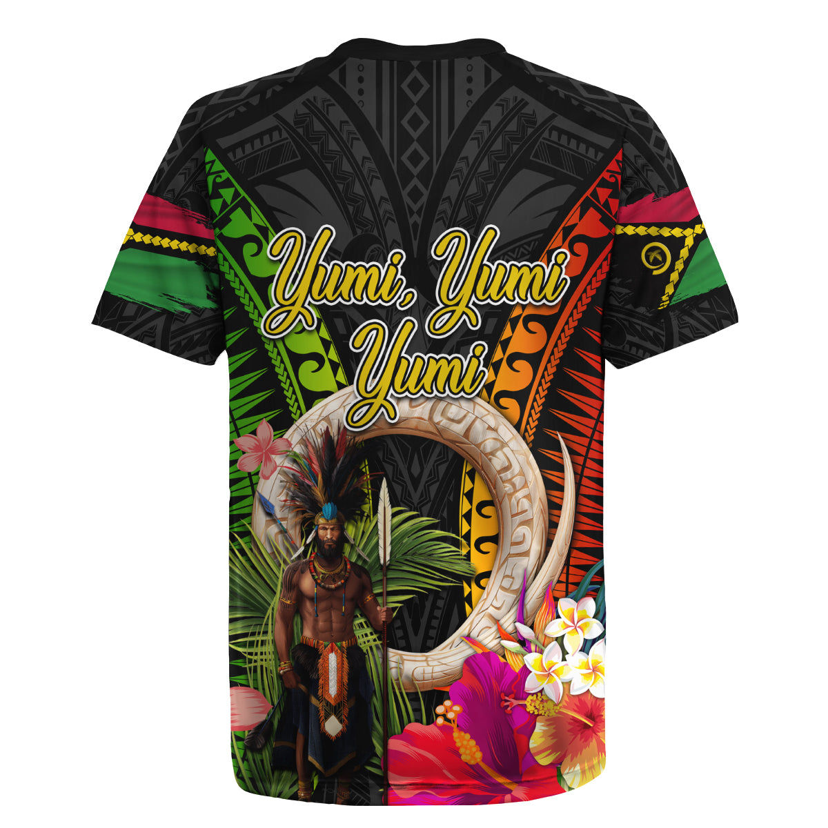 Vanuatu Independence Day Rugby Jersey Boars Tusk and Melanesian Warrior Indipendens Dei LT03 - Polynesian Pride