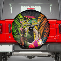 Vanuatu Independence Day Spare Tire Cover Boars Tusk and Melanesian Warrior Indipendens Dei LT03 - Polynesian Pride