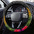 Vanuatu Independence Day Steering Wheel Cover Boars Tusk and Melanesian Warrior Indipendens Dei