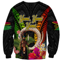 Vanuatu Independence Day Sweatshirt Boars Tusk and Melanesian Warrior Indipendens Dei LT03 - Polynesian Pride