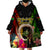 Vanuatu Independence Day Wearable Blanket Hoodie Boars Tusk and Melanesian Warrior Indipendens Dei