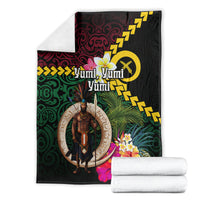 Vanuatu Indipendens Dei Blanket Boars Tusk and Melanesian Warrior Hibiscus LT03 - Polynesian Pride