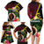 Vanuatu Indipendens Dei Family Matching Long Sleeve Bodycon Dress and Hawaiian Shirt Boars Tusk and Melanesian Warrior Hibiscus