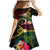 Vanuatu Indipendens Dei Family Matching Mermaid Dress and Hawaiian Shirt Boars Tusk and Melanesian Warrior Hibiscus