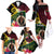 Vanuatu Indipendens Dei Family Matching Off The Shoulder Long Sleeve Dress and Hawaiian Shirt Boars Tusk and Melanesian Warrior Hibiscus