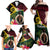 Vanuatu Indipendens Dei Family Matching Off Shoulder Maxi Dress and Hawaiian Shirt Boars Tusk and Melanesian Warrior Hibiscus