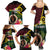 Vanuatu Indipendens Dei Family Matching Summer Maxi Dress and Hawaiian Shirt Boars Tusk and Melanesian Warrior Hibiscus