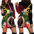 Vanuatu Indipendens Dei Hoodie Dress Boars Tusk and Melanesian Warrior Hibiscus