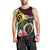 Vanuatu Indipendens Dei Men Tank Top Boars Tusk and Melanesian Warrior Hibiscus