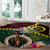 Vanuatu Indipendens Dei Round Carpet Boars Tusk and Melanesian Warrior Hibiscus