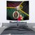 Vanuatu Indipendens Dei Tapestry Boars Tusk and Melanesian Warrior Hibiscus