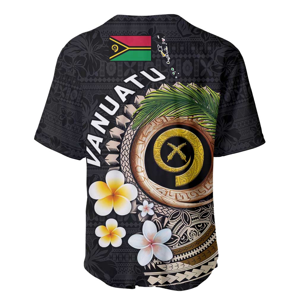 Vanuatu Independence Day Baseball Jersey Melanesian Tribal Pig Tusk with Tropical Plants