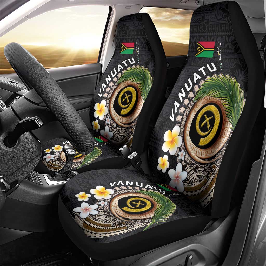 Vanuatu Independence Day Car Seat Cover Melanesian Tribal Pig Tusk with Tropical Plants