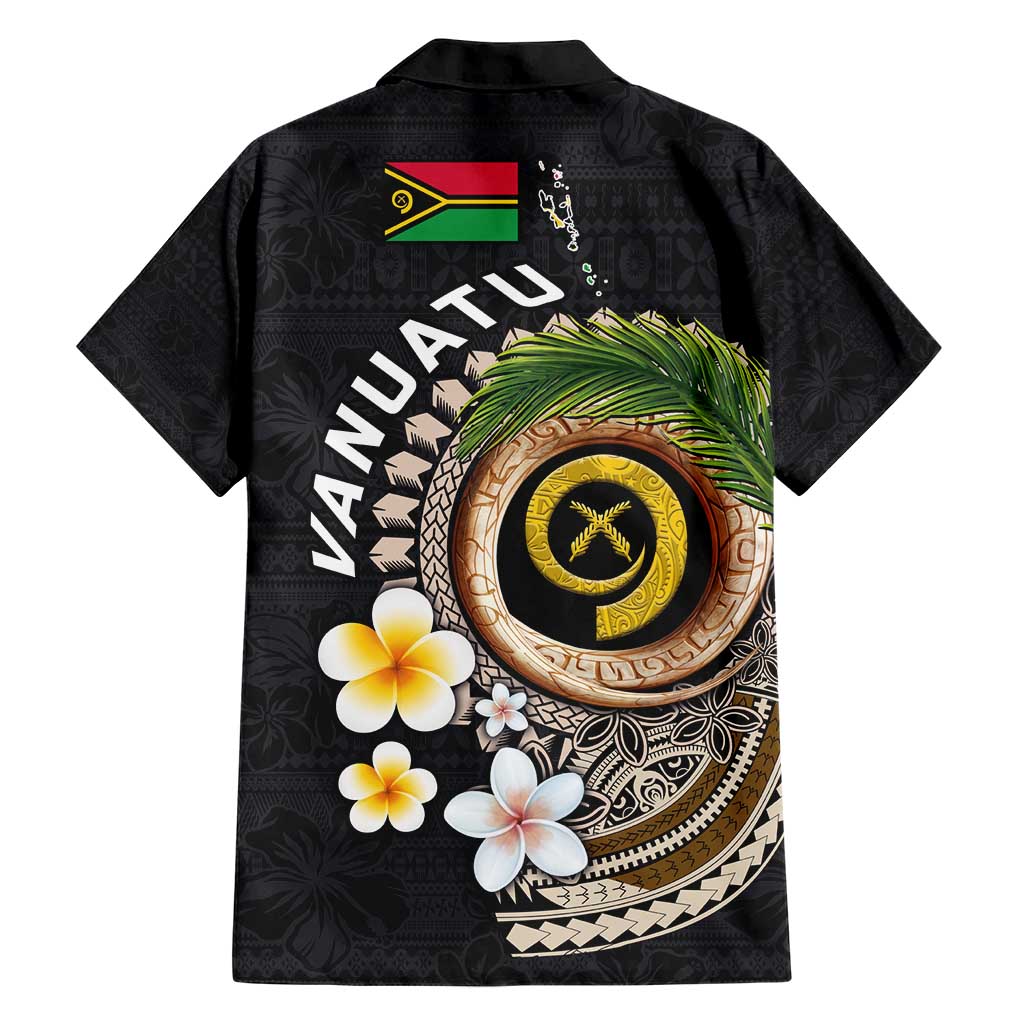 Vanuatu Independence Day Family Matching Short Sleeve Bodycon Dress and Hawaiian Shirt Melanesian Tribal Pig Tusk with Tropical Plants