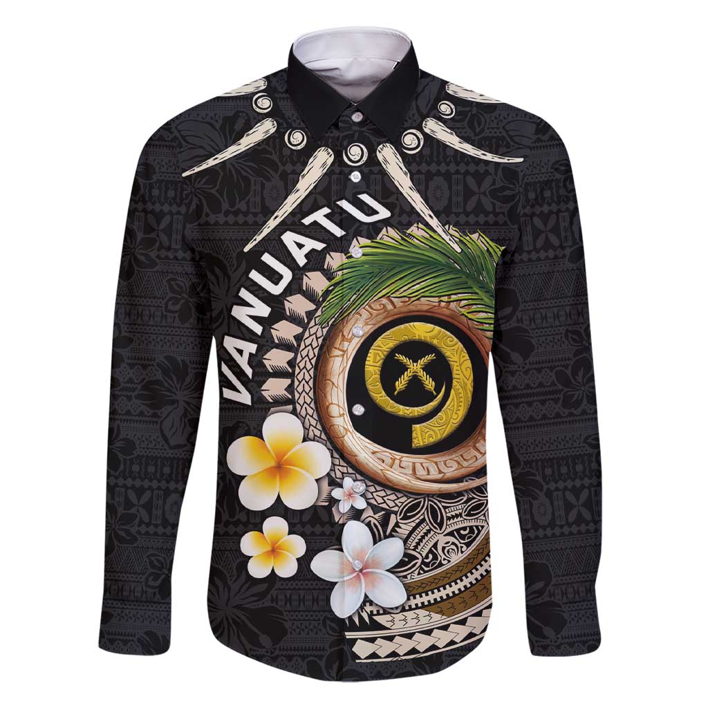 Vanuatu Independence Day Family Matching Short Sleeve Bodycon Dress and Hawaiian Shirt Melanesian Tribal Pig Tusk with Tropical Plants