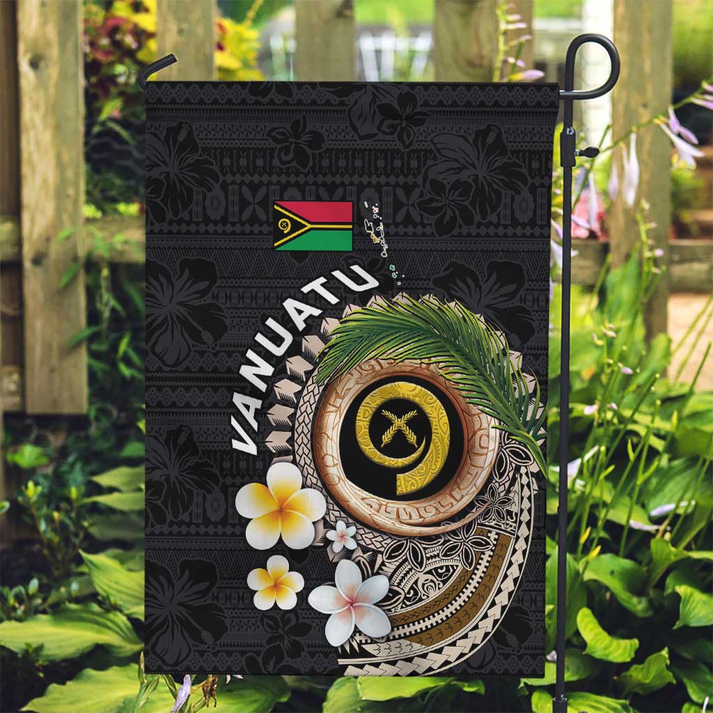 Vanuatu Independence Day Garden Flag Melanesian Tribal Pig Tusk with Tropical Plants