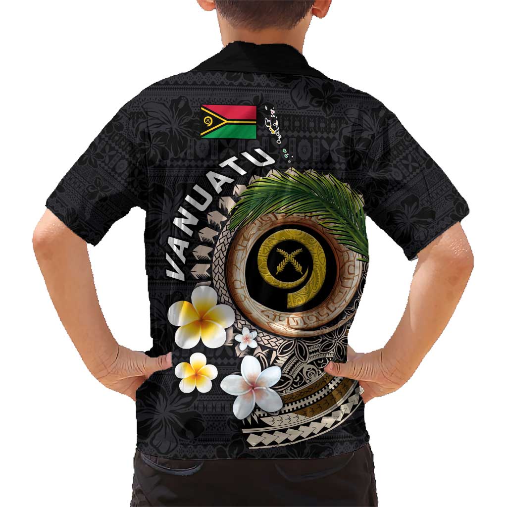 Vanuatu Independence Day Hawaiian Shirt Melanesian Tribal Pig Tusk with Tropical Plants