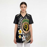 Vanuatu Independence Day Scrub Top Melanesian Tribal Pig Tusk with Tropical Plants LT03 - Polynesian Pride