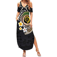 Vanuatu Independence Day Summer Maxi Dress Melanesian Tribal Pig Tusk with Tropical Plants