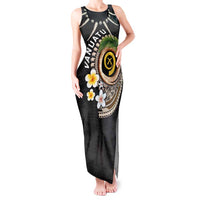 Vanuatu Independence Day Tank Maxi Dress Melanesian Tribal Pig Tusk with Tropical Plants