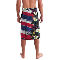 Hawaiian Flag Day Lavalava Tropical Flowers and Leaves